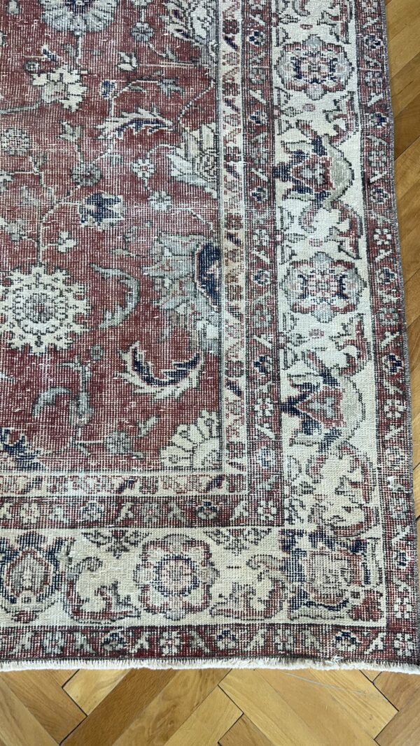 Yeni Nesil Vintage Kırmızı Serpme Desenli El Dokuması Halı - 195x285 cm - Görsel 8